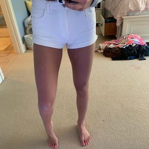 Zara white jean shorts
